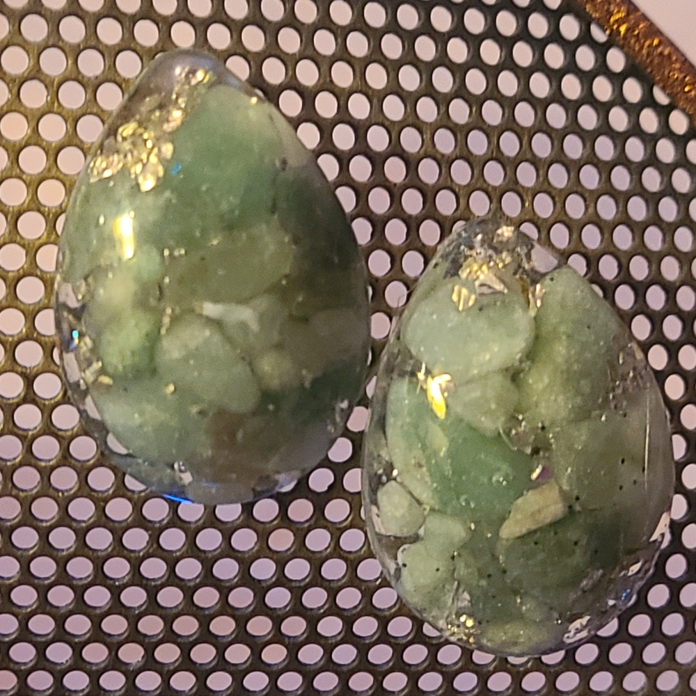 Green Teardrop Earrings